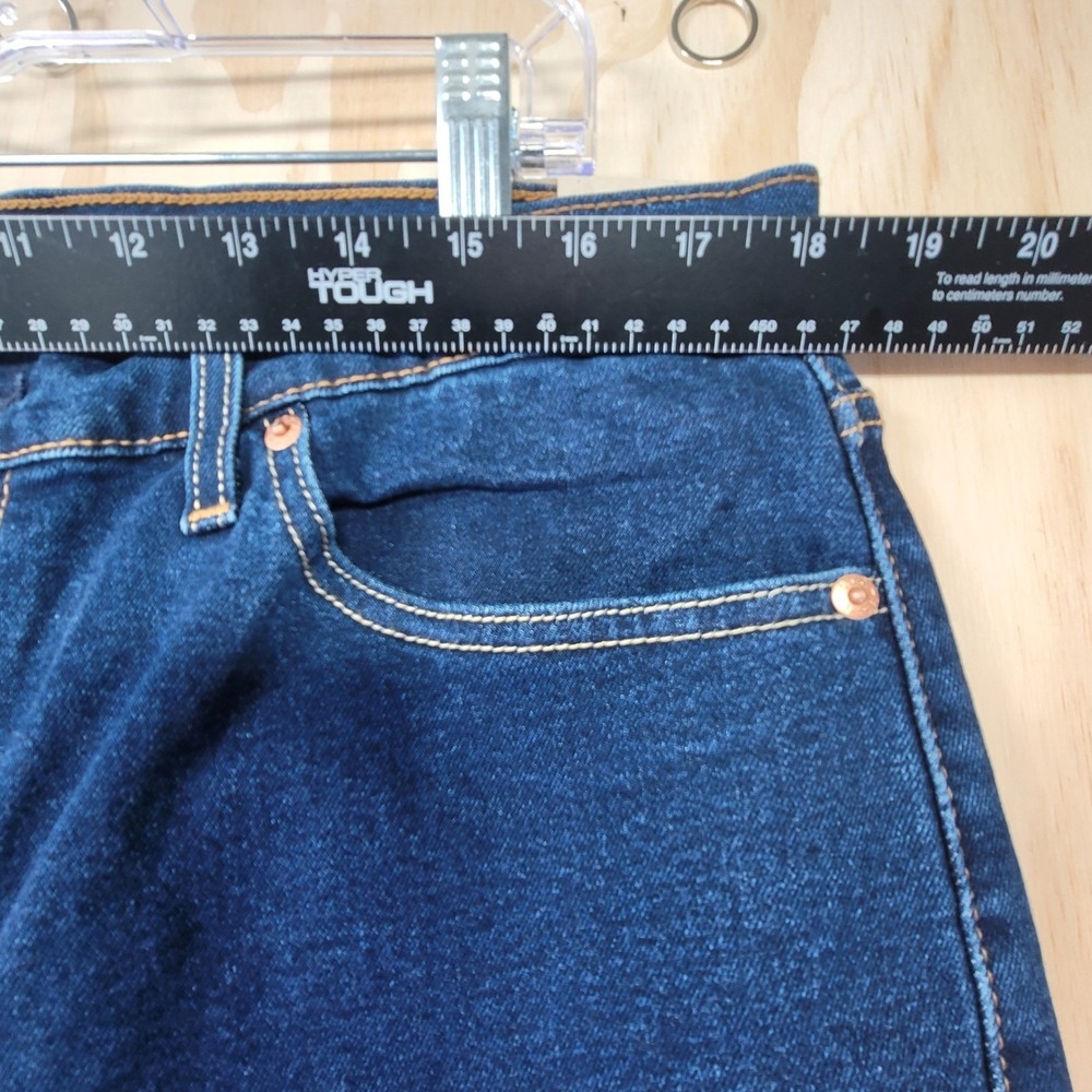 Levis 513 Slim Straight Jeans Mens 36x30 Dark Wash Indigo Blue Stretch Denim NWT - Picture 9 of 13